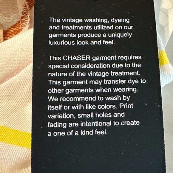 Chaser short sleeve drape back tee
Striped V neck size S - Picture 5 of 8